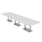 Skutchi Designs 45 in W, 165.75 in L, 29 in H, Engineered Wood Top, White HAR-REC-48x168-DOU-WHCYPRESS - alternate 1
